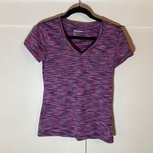 Reebok Women's Purple/Pink V-Neck Tee
